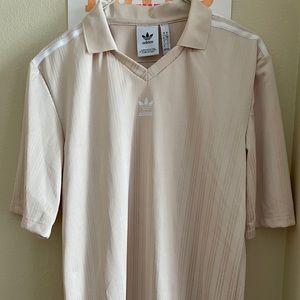Adidas Collar shirt short sleeve in cream